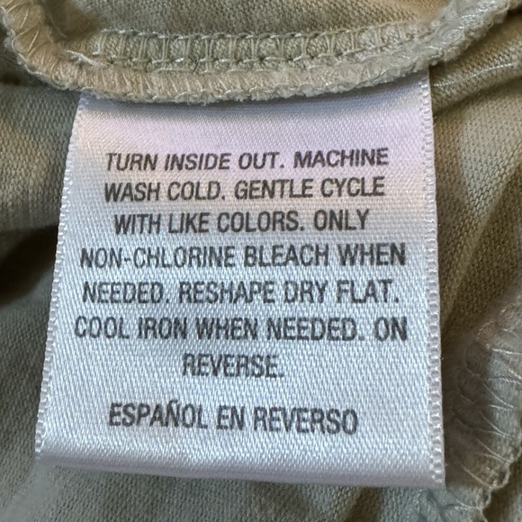 Style & Co 1X Top Shirt Beige Beach Graphic Short Sleeve Scoop Neck Fringe Knit - Picture 8 of 8